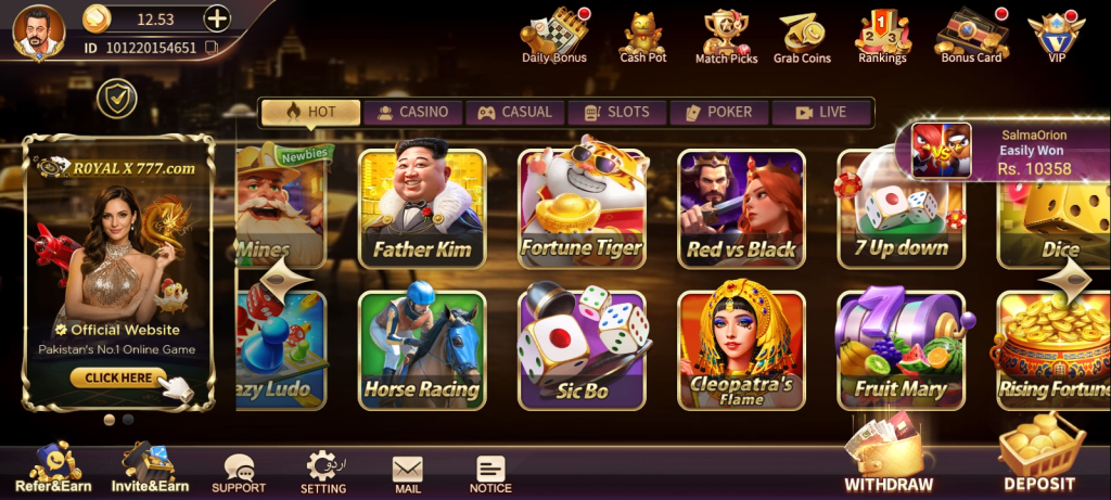 Royal x Casino game